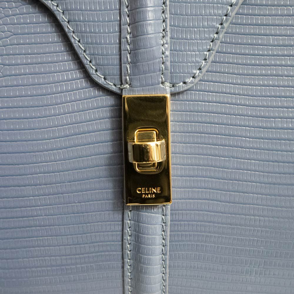 美品 正規品 セリーヌトートバッグ 2way ショルダー付 トラペーズ 青 革 CELINE - 美品 正規品 セリーヌトートバッグ 2way ショルダー付