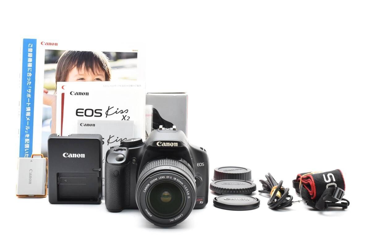 キヤノン Canon EOS Kiss X2/EF-S 18-55mm ☆極上品☆ ショット数6433枚 キヤノン Canon EOS kiss X2 EF-S 18