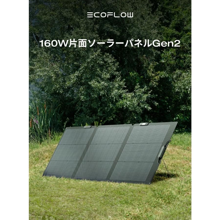 EcoFlow 160WソーラーパネルGen2 N型TOPCon単結晶 高変換効率