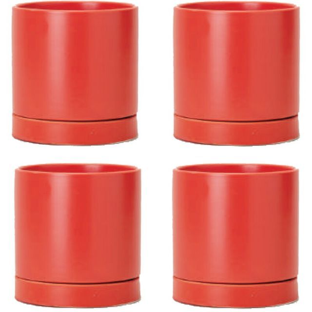 花 観葉植物用ポット オーセ 15 R Ceramic POT 4個入り 19025 底穴あり 受皿付き 代引き不可 小型ポット プランター FARM p75