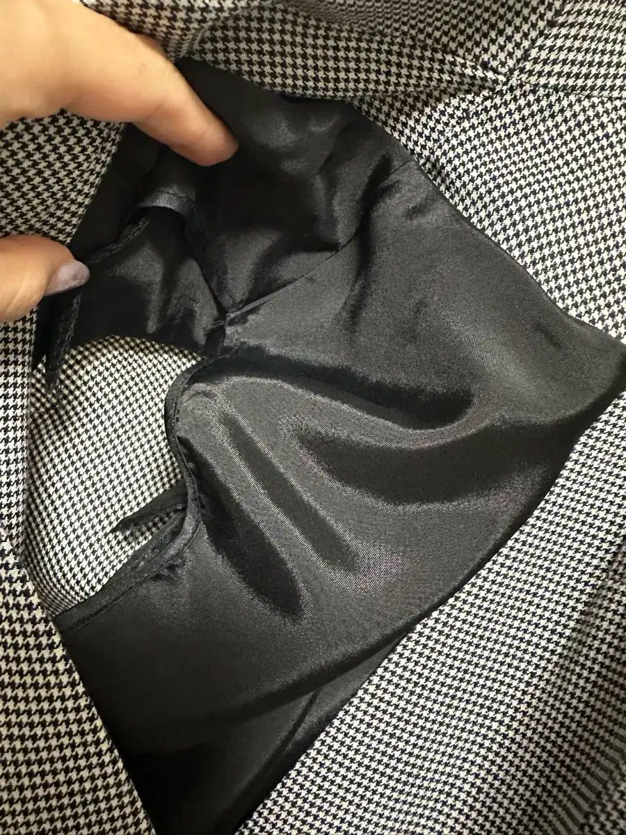 ベルト付き ハウンドトゥース