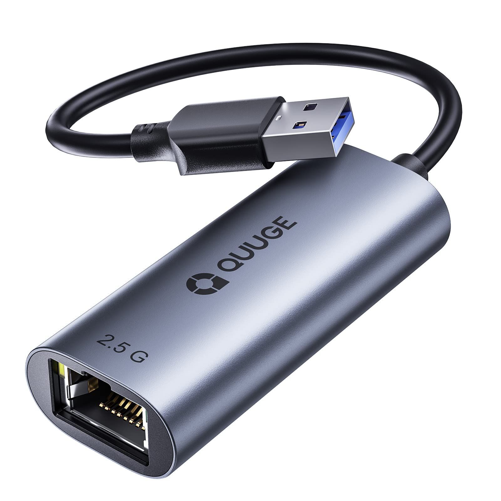 QUUGE 有線LANアダプター 2.5Gbps 超高速通信 USB LAN変換アダプター