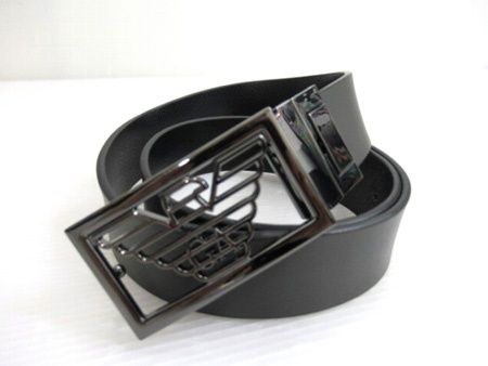 エンポリオアルマーニ ベルト GAバックル リバーシブル ブラック×グレー 腰回り73-88cm