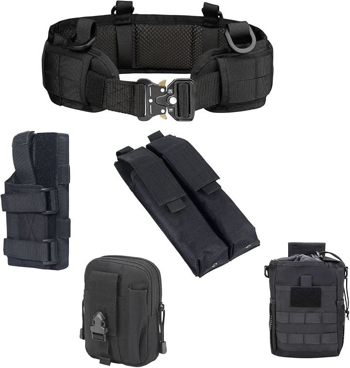CIWS サバゲー 装備 セット ベルト ホルスター ハンドガン ファーストライン タクティカル マガジン ダンプ ポーチ 自衛隊 警察 ブラック ハンドガンロングマガジンセット