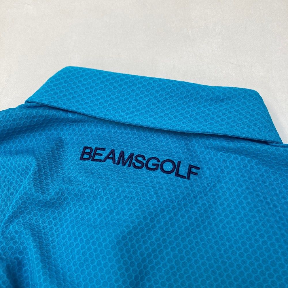 サイズ：M BEAMS GOLF ビームスゴルフ 半袖ポロシャツ ブルー系