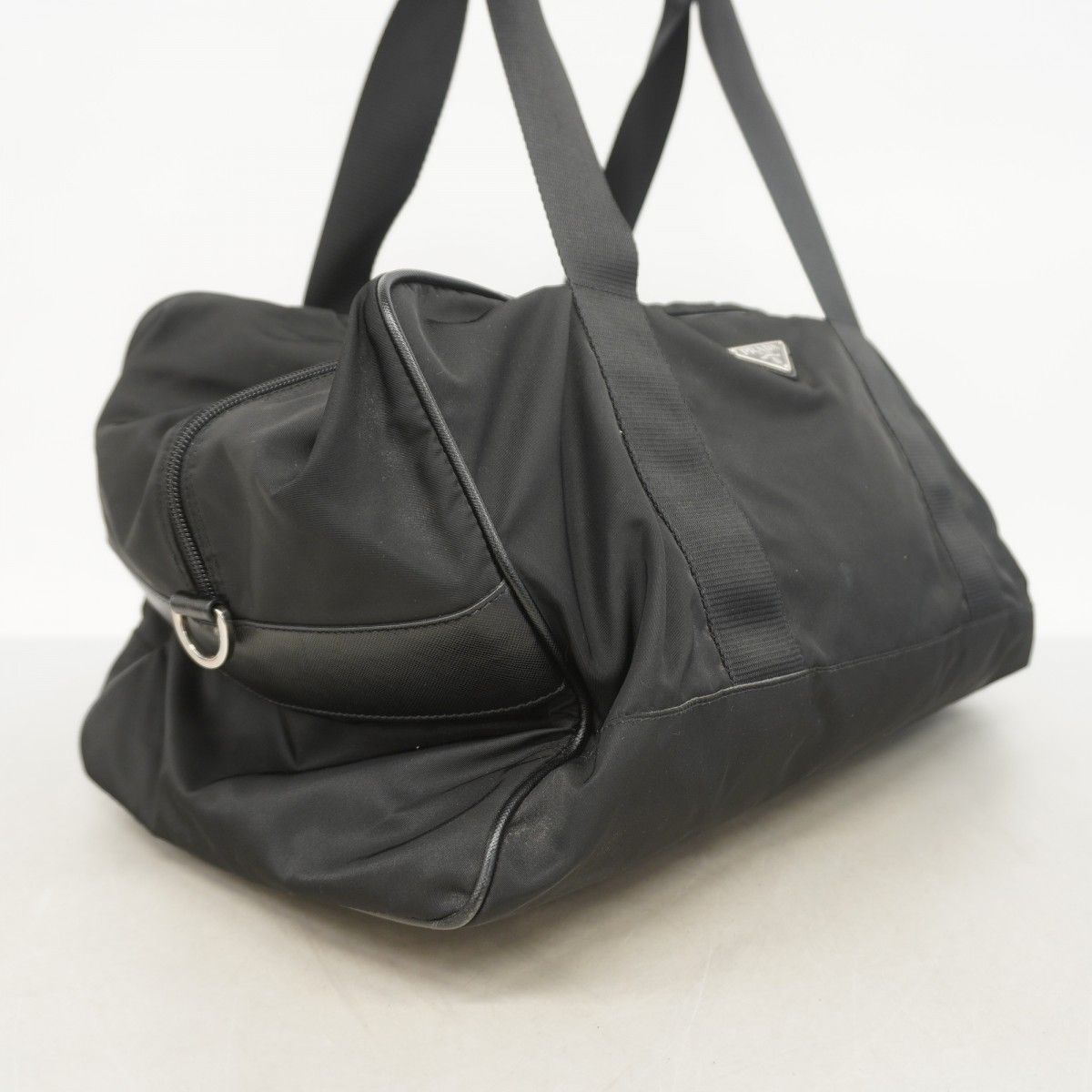 5id4468 プラダ ボストンバッグ ナイロン ブラック シルバー金具 メンズ レディース ユニセックス