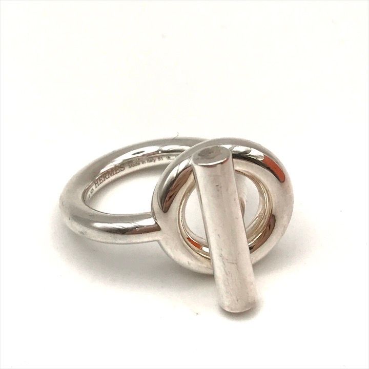 HERMES/エルメス/シルバーリング11号 HERMES エルメス メキシコリング 指輪 925 シルバー #51(約11号