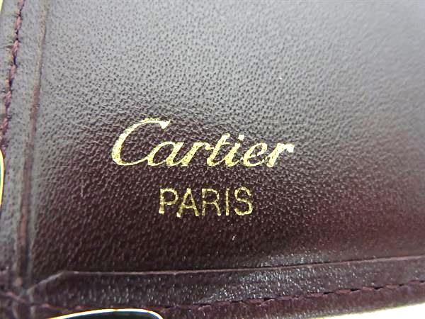 海外限定スパイク販売 □新品同様□ Cartier カルティエ マストライン レザー 二つ折り 小物