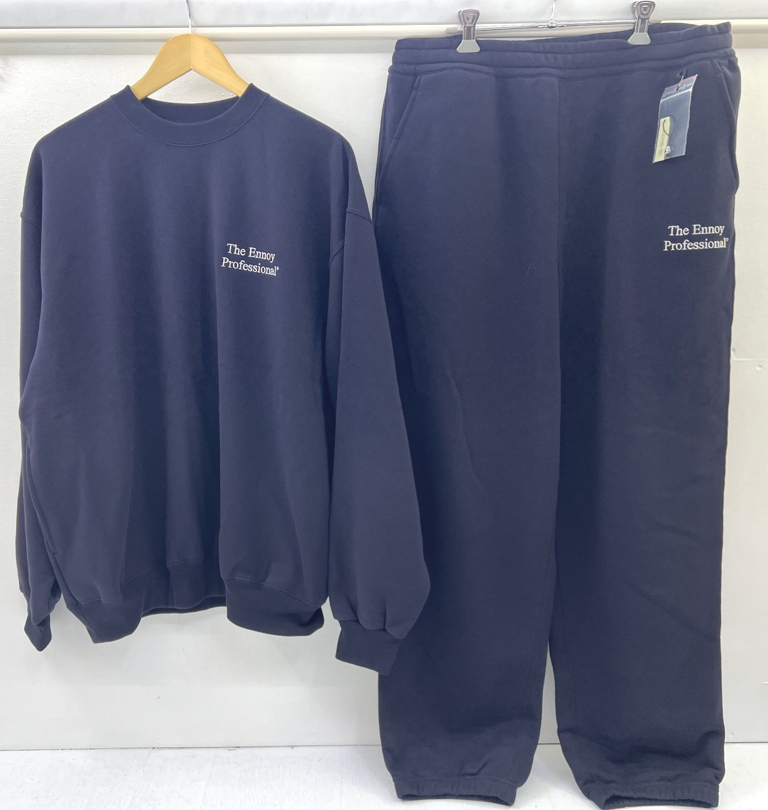 エンノイ プロフェッショナル クルー スウェットセットアップネイビー