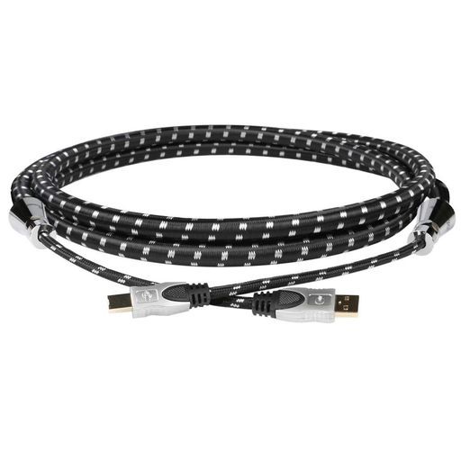 JIBハイエンドグレードUSB2.0ケーブルオーディオ用音楽用 タイプAオス-タイプBオス コンピューター|DACデコーダー|アンプ等対応|長さ2m|OD 14.5mm