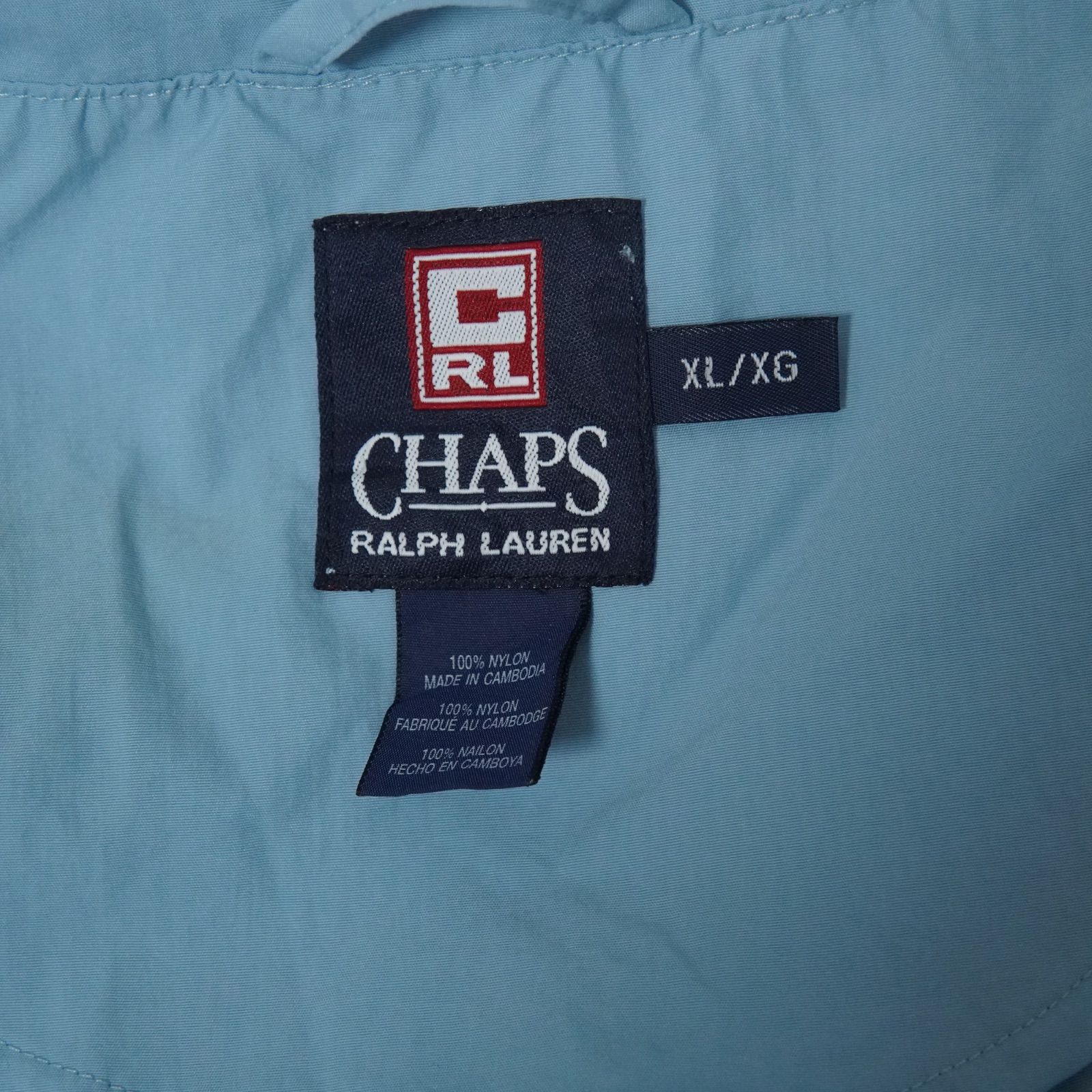 ラルフローレン CHAPS★ビッグシルエット デニムジャケット 濃紺 L Y2K 古着 ビッグサイズ 90年代 ラルフローレン Ralph Lauren CHAPS