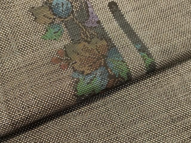 平和屋着物○本場大島紬 9マルキ 蔦の葉文 正絹 逸品 DAAT1031tw  