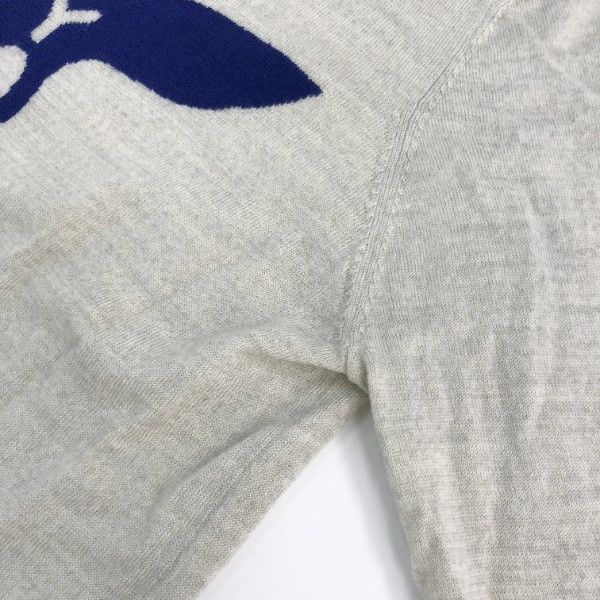 ZOY ゾーイ クルーネック長袖ニットセーター キツネ グレー系 38 ZOY ゾーイ クルーネック長袖ニットセーター キツネ グレー系 38