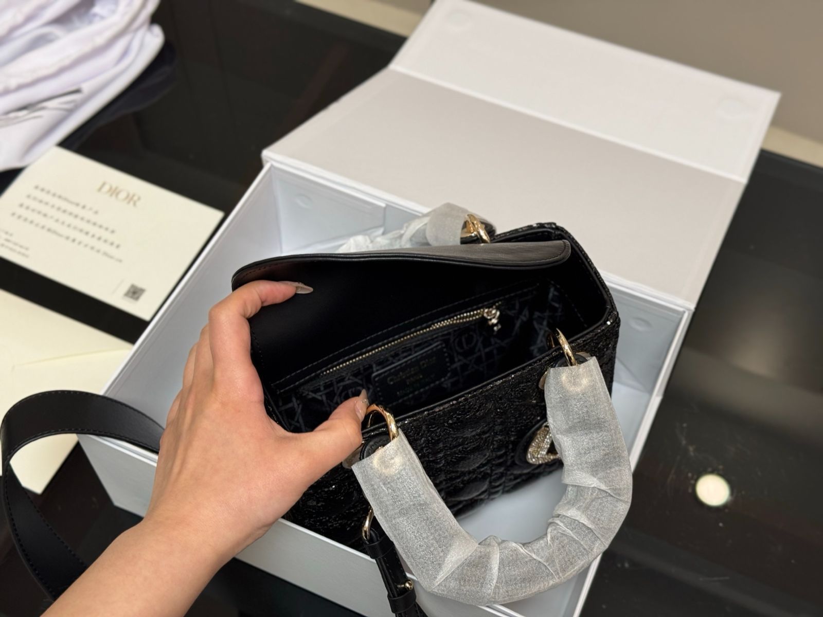 今日特価】Dior Lady Horizontal Lady Dior Bag - ホリゾンタル