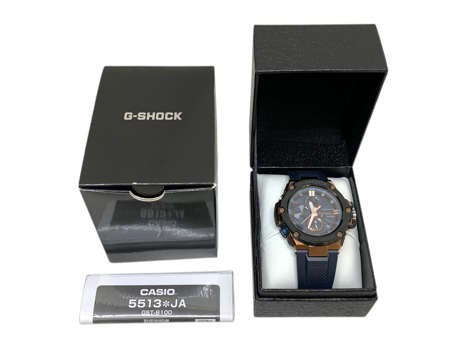 旬な CASIO カシオ Gショック G-STEEL スマートフォン リンク 腕時計 GST-B100G ブラック メンズ 036
