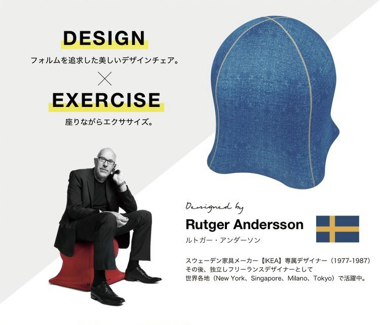 ブラック)ジェリーフィッシュチェア 無地タイプ バランスボール