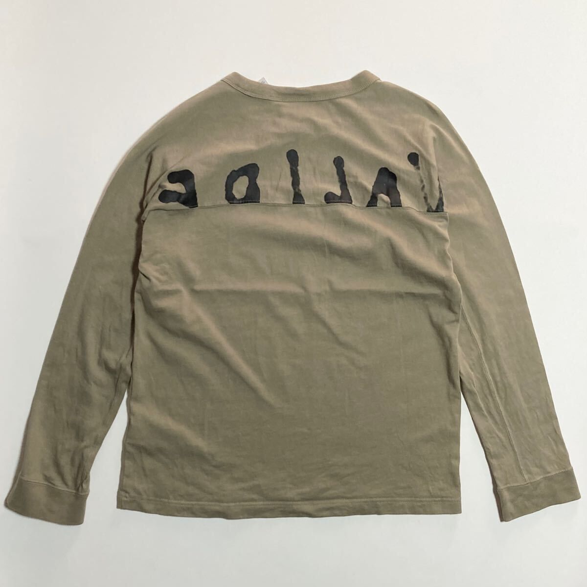adidas  アディダス デザイン 刺繍 Tシャツ 長袖 カットソー ベージュ カーキ XS 春夏 メンズ ユニセックス スポーツ ストリートZTP1