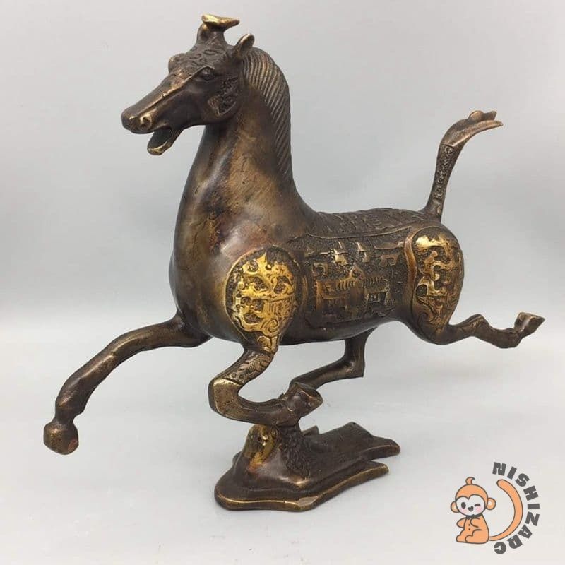 銅器 馬踏飛燕 馬到成功 銅馬 客間 玄関事務室 茶室 文机 風水 置物