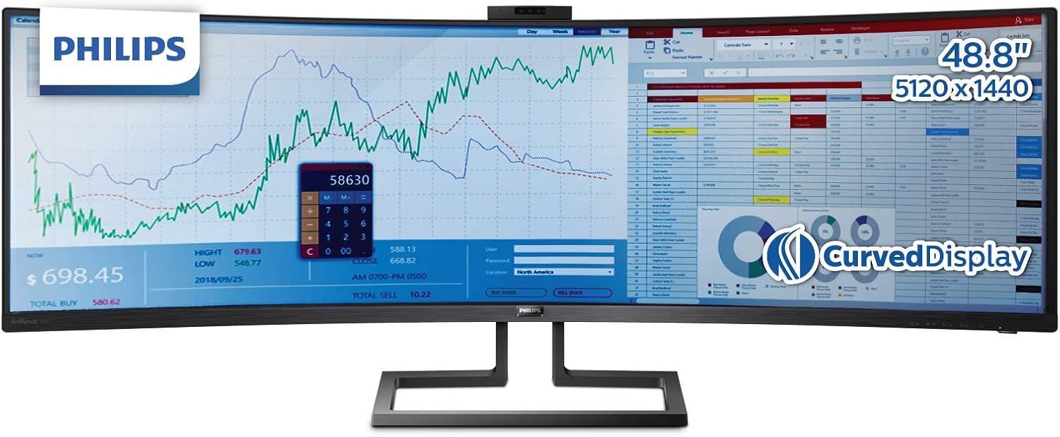 並行輸入品］PHILIPS 499P9H1/11 49インチ/32:9/曲面