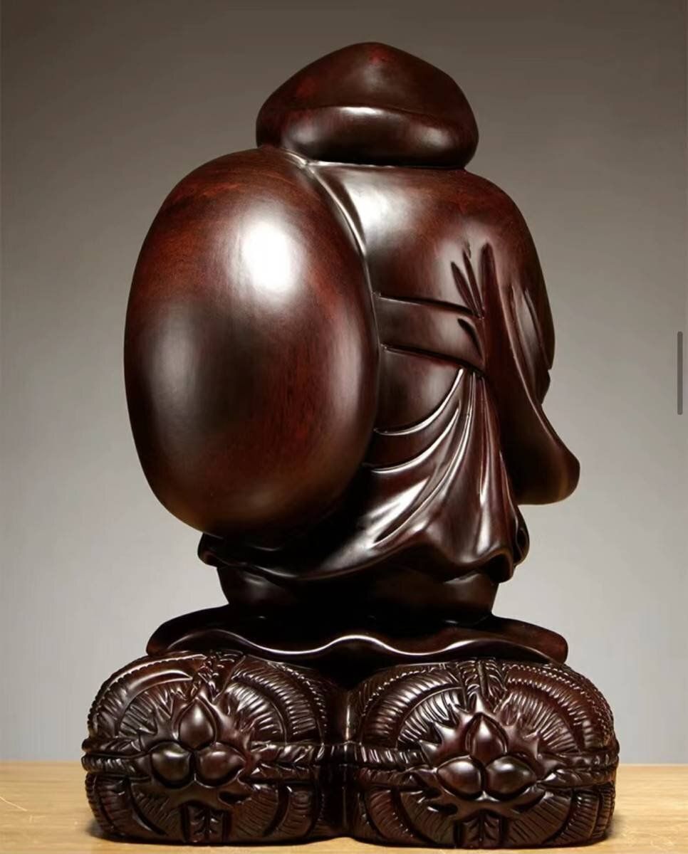 大黒天（大黒尊天）【仏像・彫刻・木彫】 木彫り仏像 柘植 開運招福・五穀豊穣・商売繁盛（高さ 6cm） ｜dsdsad大黒天 木彫り 美術品 七福神 大黒様 木製仏像 開運