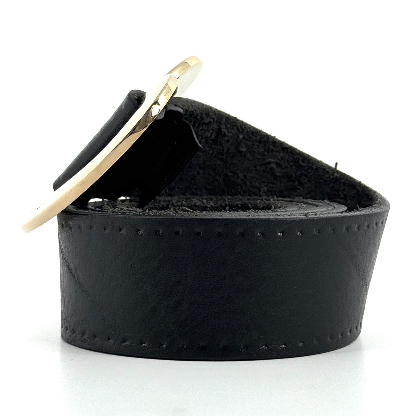 GUCCI グッチ】ハートバックル レザーベルト ブラック - メルカリ