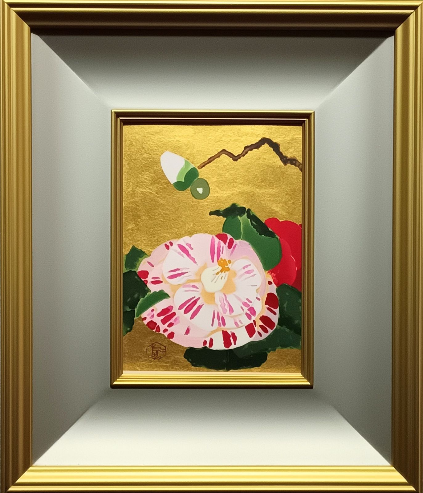 真作 小倉遊亀 蜀紅錦 シルクスクリーン