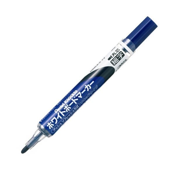 まとめ ぺんてる ホワイトボードマーカー ノックル 細字丸芯 青 EMWLS-C 1本 ×50セット