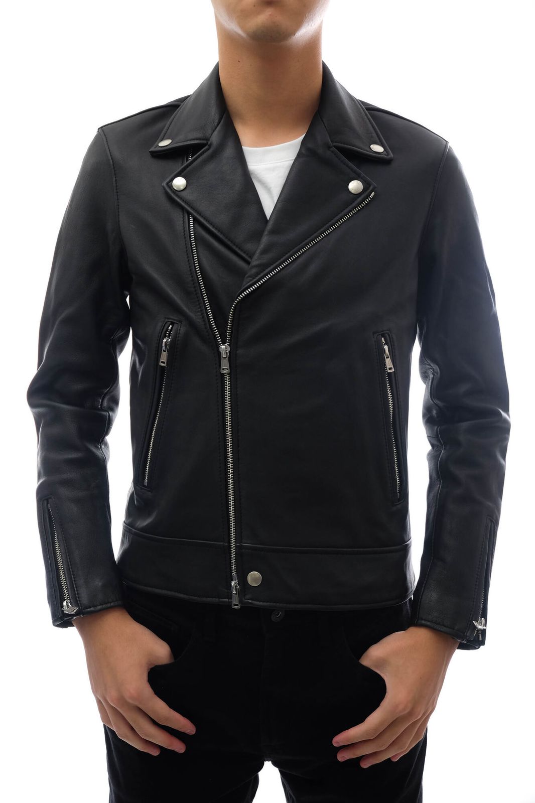 【EDIFICE】ライダース EDIFICE（エディフィス） 革ジャン ライダース ラムレザー フレンチ