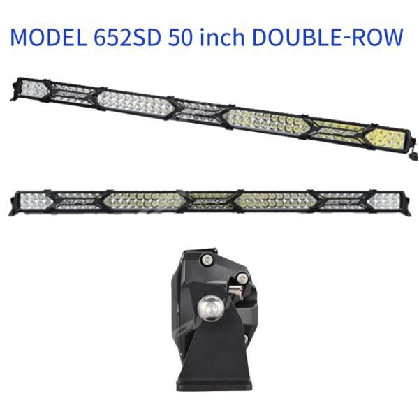 日常着 車用 ライトバー 50インチ ダブルロー 26500lm 652SD 競技 600Sシリーズ 汎用 防水 防塵 70℃～-30℃まで IP68 IPF 652SD E1E1 今なら全品送料無料！