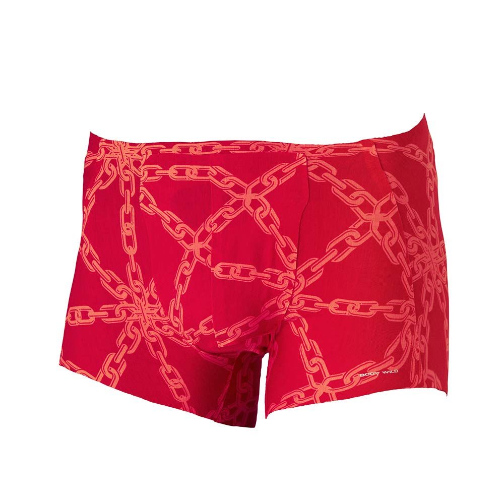 [ボディワイルド] エアーズボクサー AIRZ(エアーズ)〈SEAMOFF〉縫い目ゼロの解放感 前開き(シークレットタイプ) メンズ レッド L [レッド] [Free Size]