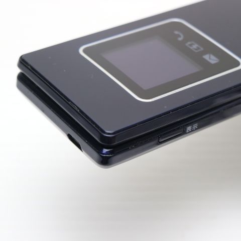 美品 505SH かんたん携帯9 ネイビー 白ロム ガラケー SOFTBANK