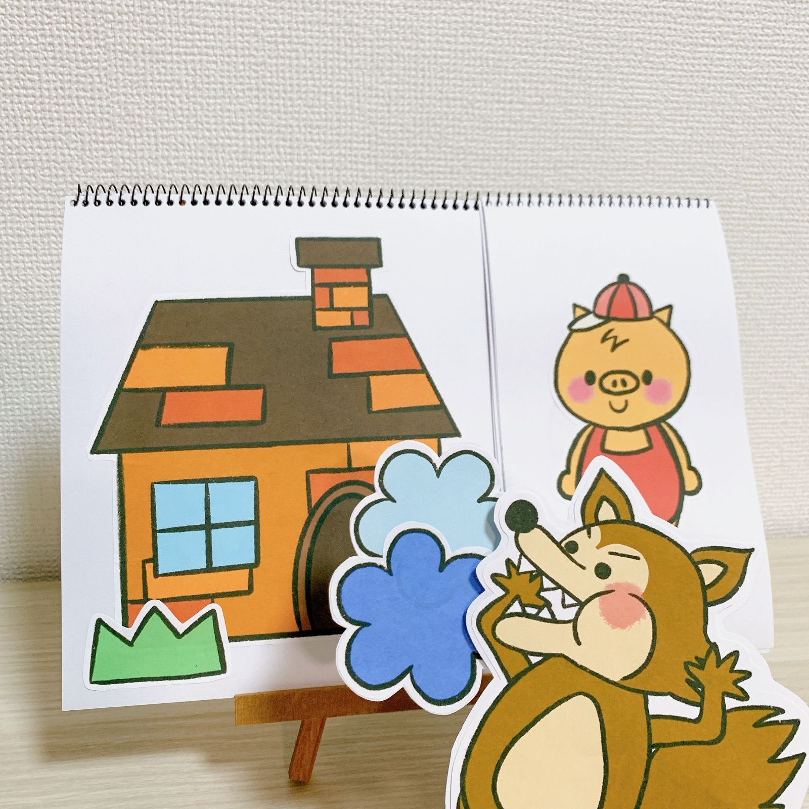 3びきのこぶた』保育教材、スケッチブックシアター素材 - メルカリ