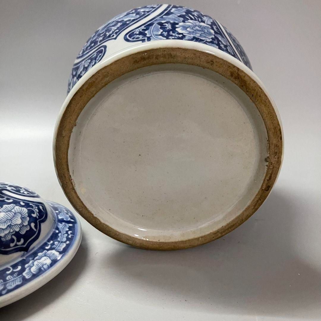 清末期青花磁器将軍壺 景徳鎮 陶磁器 装飾品 現代工芸品 美術品 置物 清末期青花磁器将軍壺 景徳鎮 陶磁器 装飾品 現代工芸品 美術品