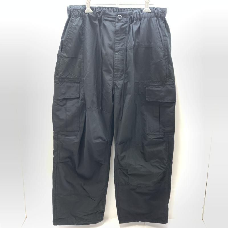 COMME des GARCONS 綿ナイロンクロス×多素MIXカーゴパンツ S ブラック HN-P010 コムデギャルソン 92