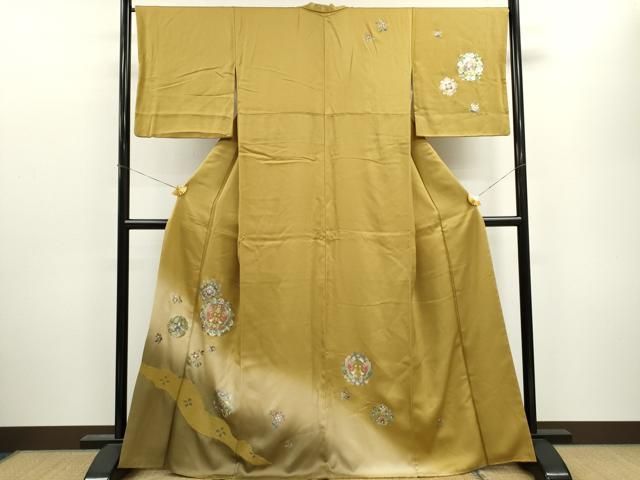 平和屋着物○訪問着 中国三大刺繍 相良刺繍 番傘 正絹 逸品 AAAW0068ph