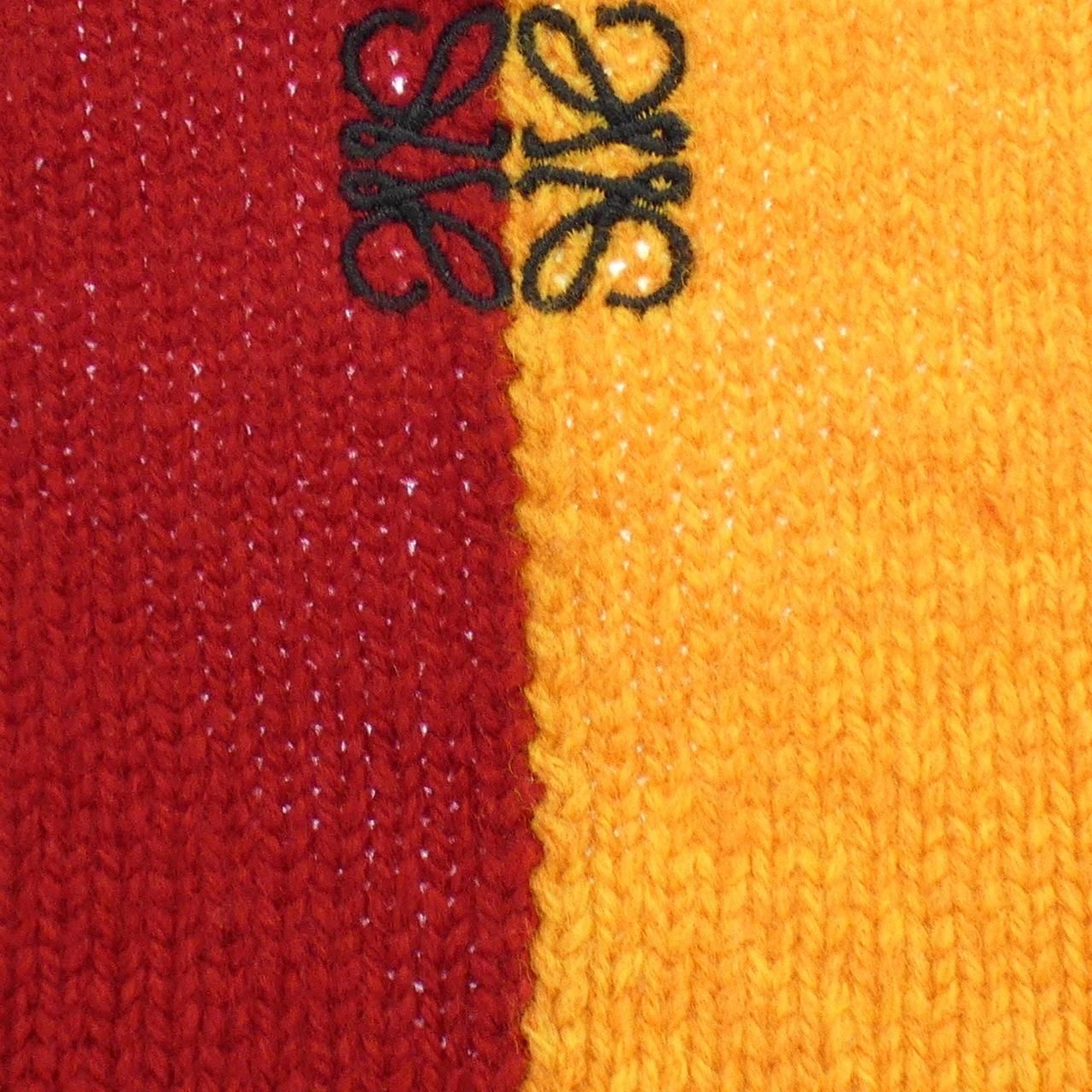 loewe ロエベ 羊毛 ウール カーディガン アナグラム刺繍ロゴ入り 美品  