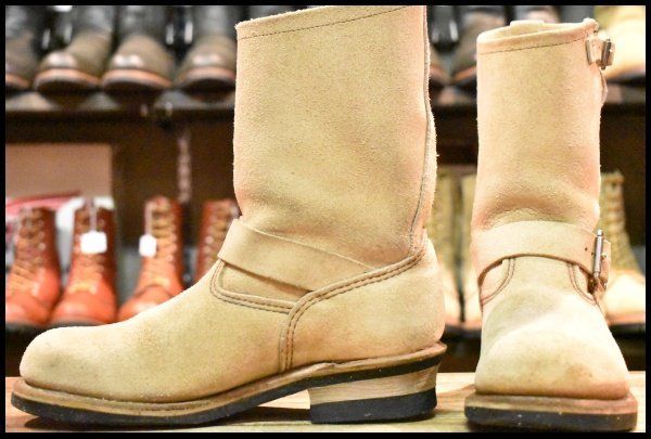 7.5D 08年 レッドウィング 8268 スエード エンジニア ホーソーンアビレーン ラフアウト スチールトゥ ブーツ redwing HOPESMORE FI175