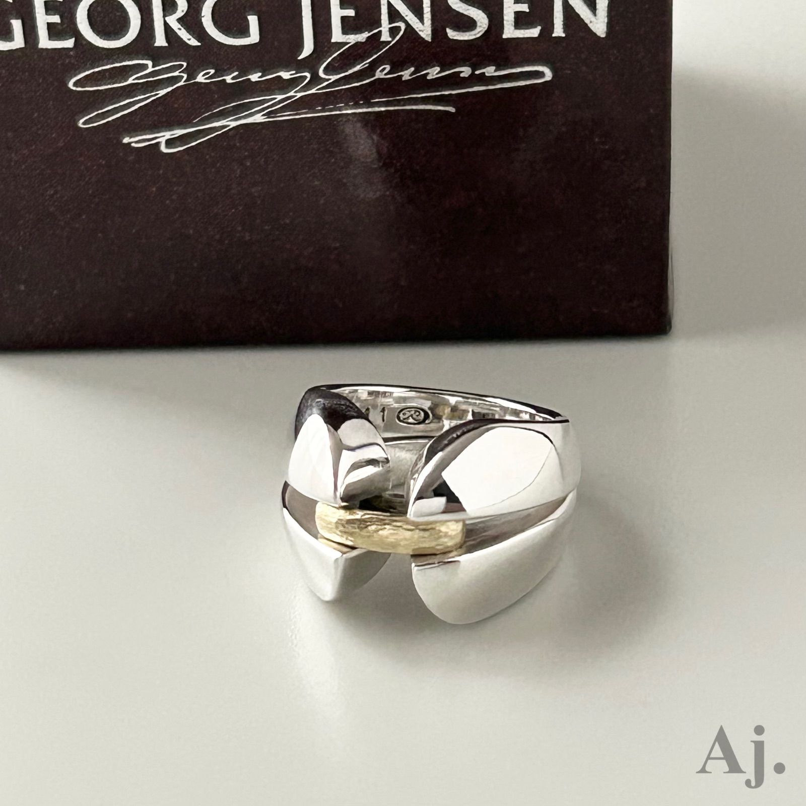 ジョージジェンセン リング 指輪 311 レギツ オバゴー AG925 コンビ 約10～10.5号 Georg Jensen - メルカリ