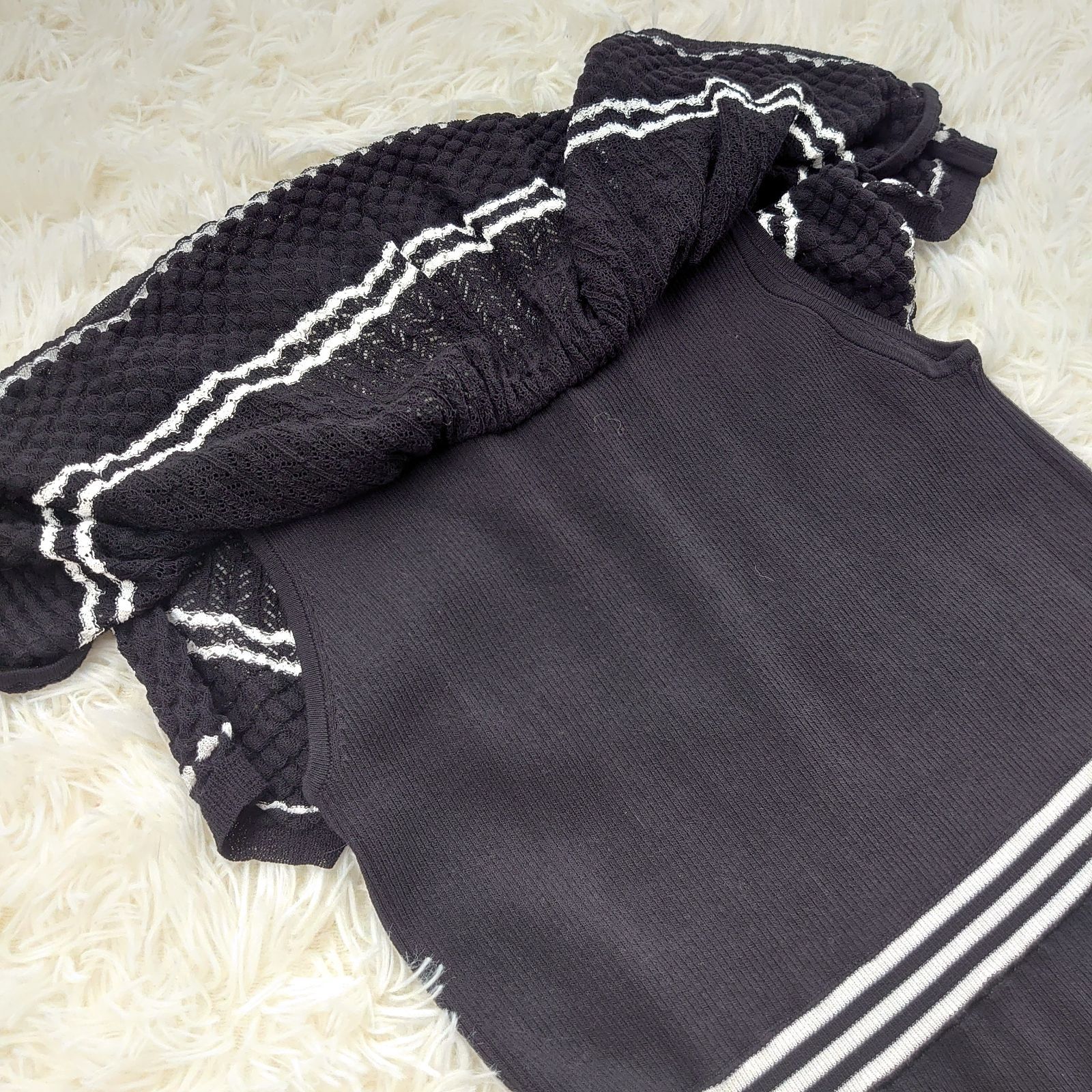 レーシーニットワンピース