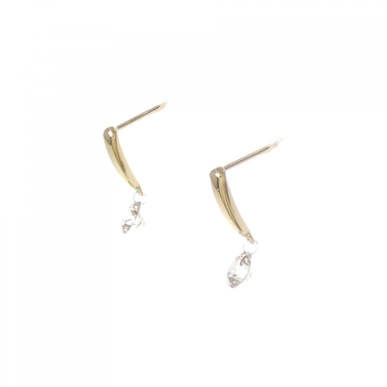 K18YG ダイヤモンド ピアス 0.36CT 