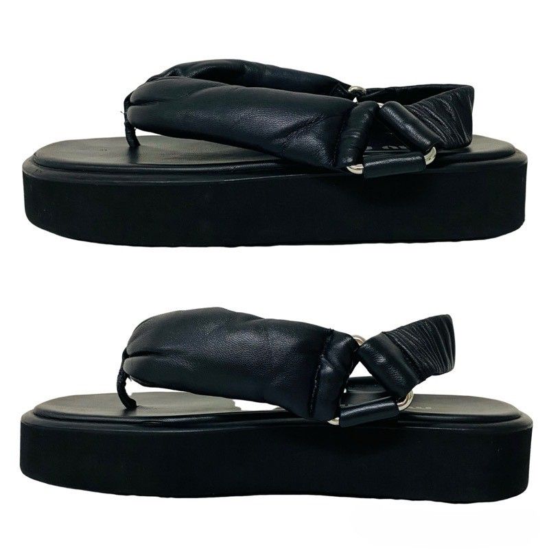 MIU MIU ミュウミュウ プラットフォーム ブラック 本革（レザー