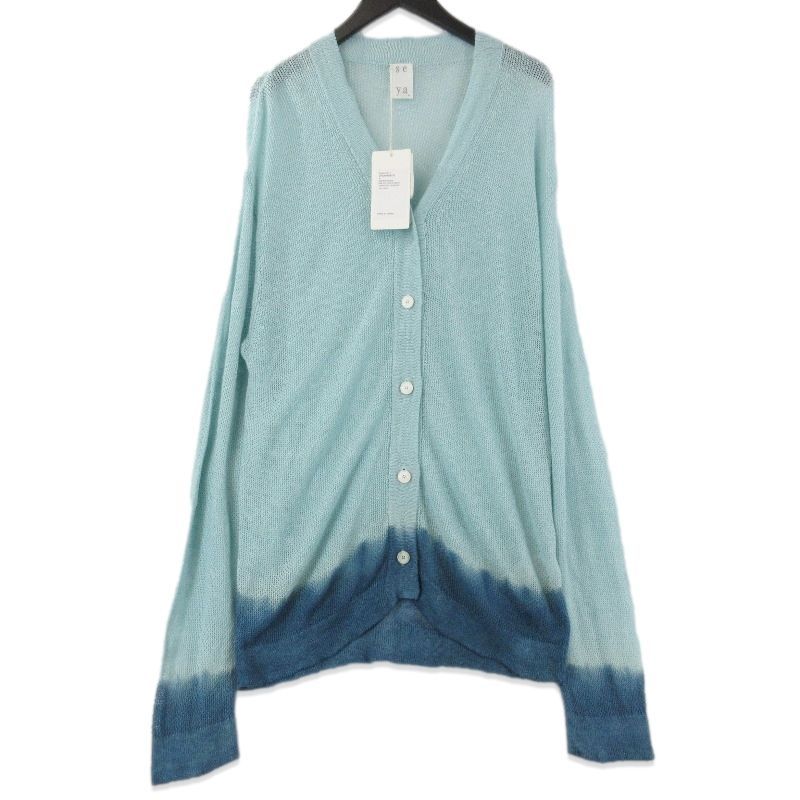 seya. セヤ カーディガン BR09162K09 KOMOREBI CARDIGAN リネン レディース ブルー 371012695