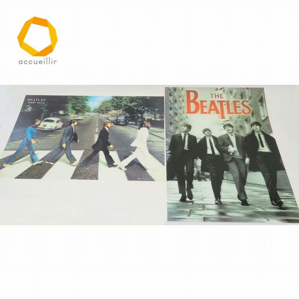 ビートルズ The Beatles 3D ポスター ウォールプラーク 2枚