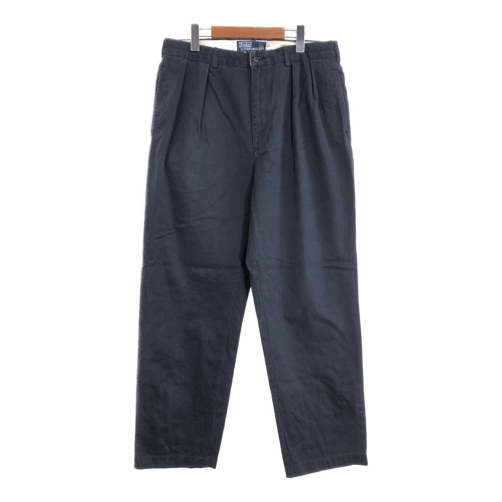 90s　ポロラルフローレン　ポロチノ　チノパン　ブラック　ANDREW　W36 Polo Ralph Lauren 