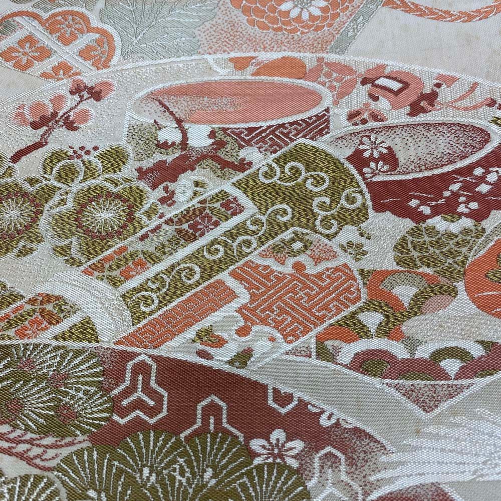 丸帯 アンティーク ヴィンテージ 金帯 364cm 花嫁衣装 貸衣装 中古 リサイクル 結婚式 婚礼 着付け 舞台 きもの 着物 3496