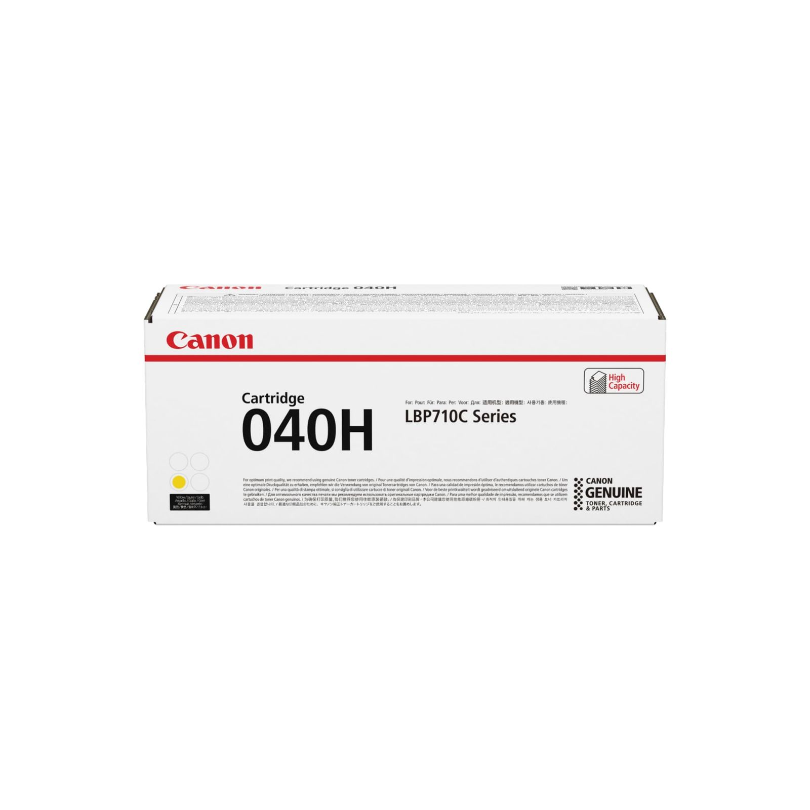Canon 040 H - Yellow - original - toner cartridge - for imageCLASS LBP712Cdn i-SENSYS LBP710Cx LBP712Cx Satera LBP712Ci イエロー