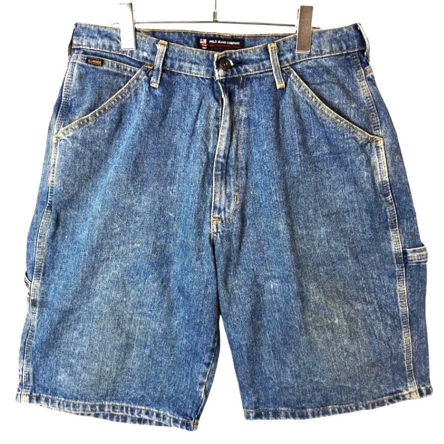 【美品】ポロラルフローレン　フレンチペインターワークパンツ　ブルー　34 ポロジーンズラルフローレンPolo Jeans Ralph laurenデニム