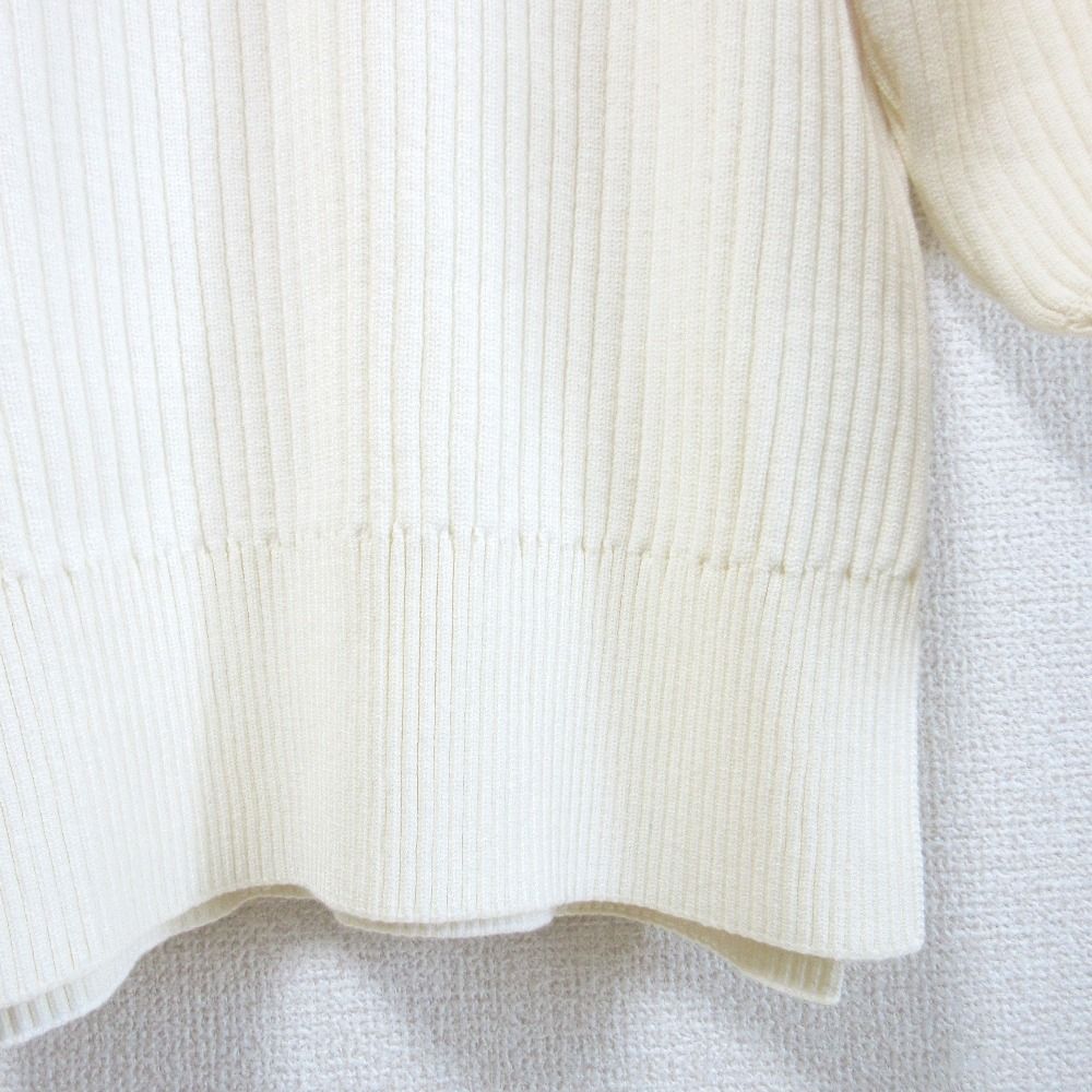 美品 Simone Rocha シモーネロシャ パール×ビジュー装飾 タートルネック リブニット セーター XS ホワイト レディース 古着 中古 美品 Simone Rocha シモーネロシャ パール×ビジュー装飾