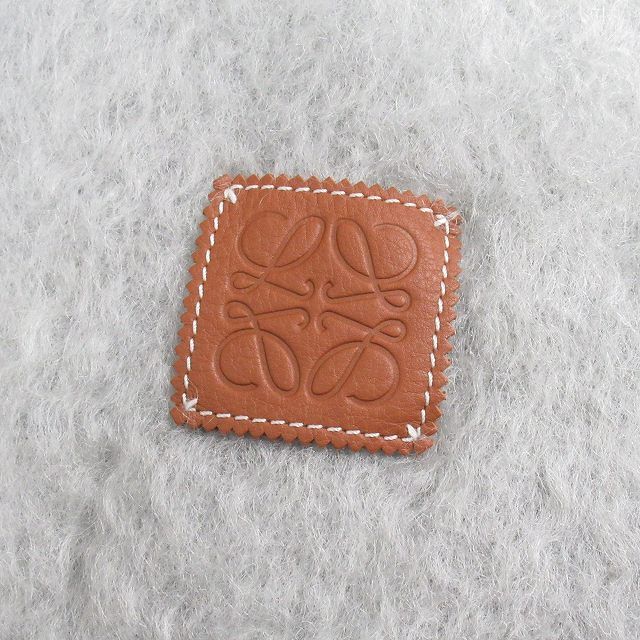 極美品 ロエベ LOEWE モヘヤ モヘア 大判 マフラー フリンジ アナグラム 極美品 ロエベ LOEWE モヘヤ モヘア 大判 マフラー フリンジ