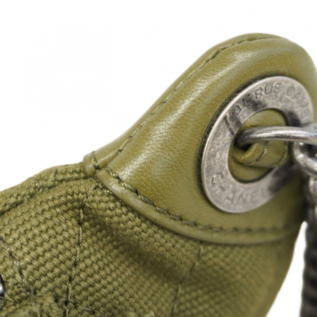 5id4214-h シャネル ウエストバッグ クルーズライン キャンバス カーキ シルバー金具 レディース DECORATOM_COM_BR